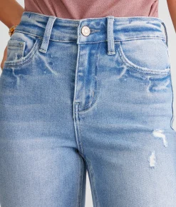 Jeans|Bottoms | Flying Monkey High Rise Cropped Flare Stretch Jean Beckons