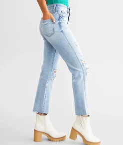 Flying Monkey High Rise Cropped Straight Stretch Jean Amenity Clearance