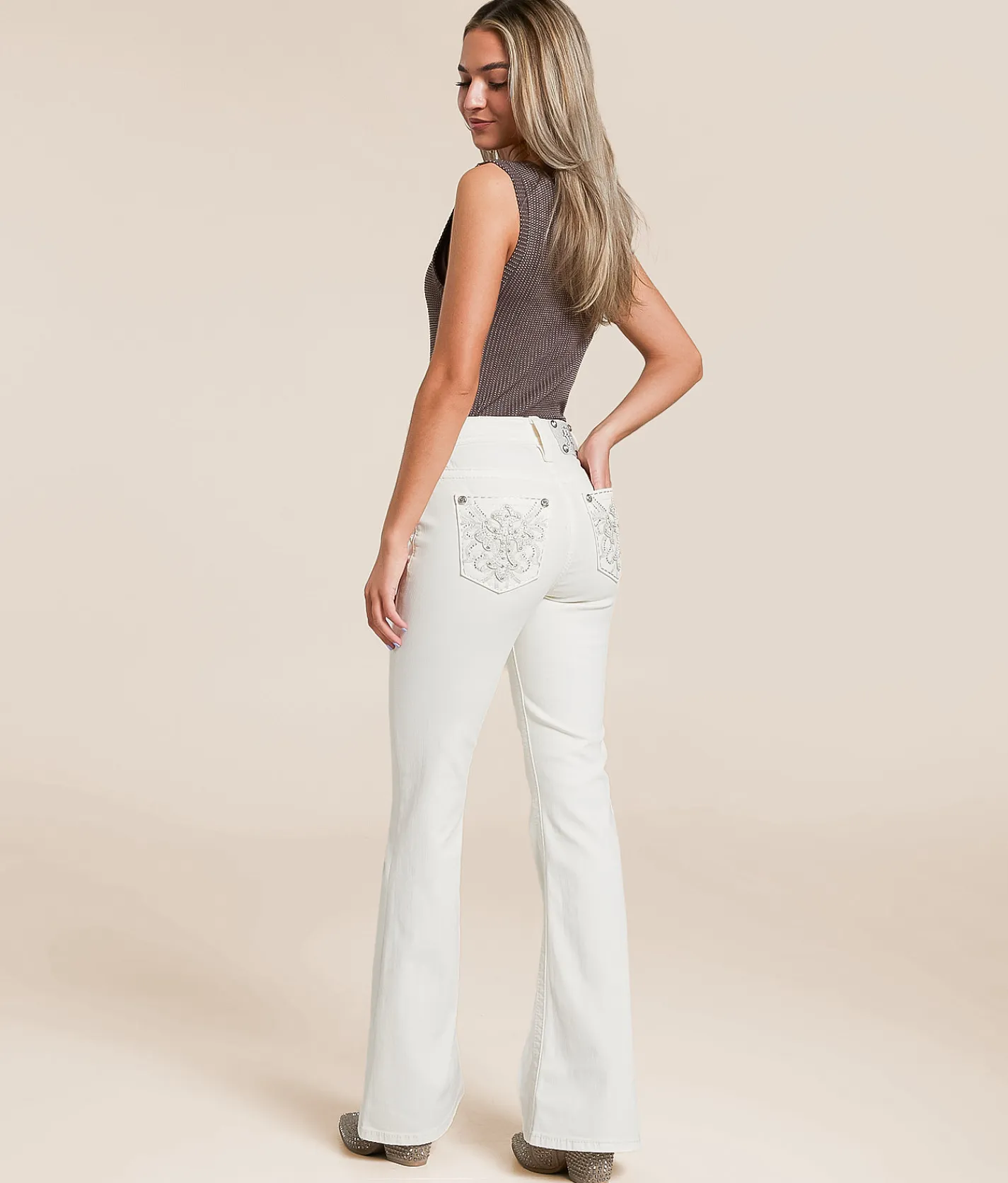 Miss Me High Rise Flare Stretch Jean W03 Online