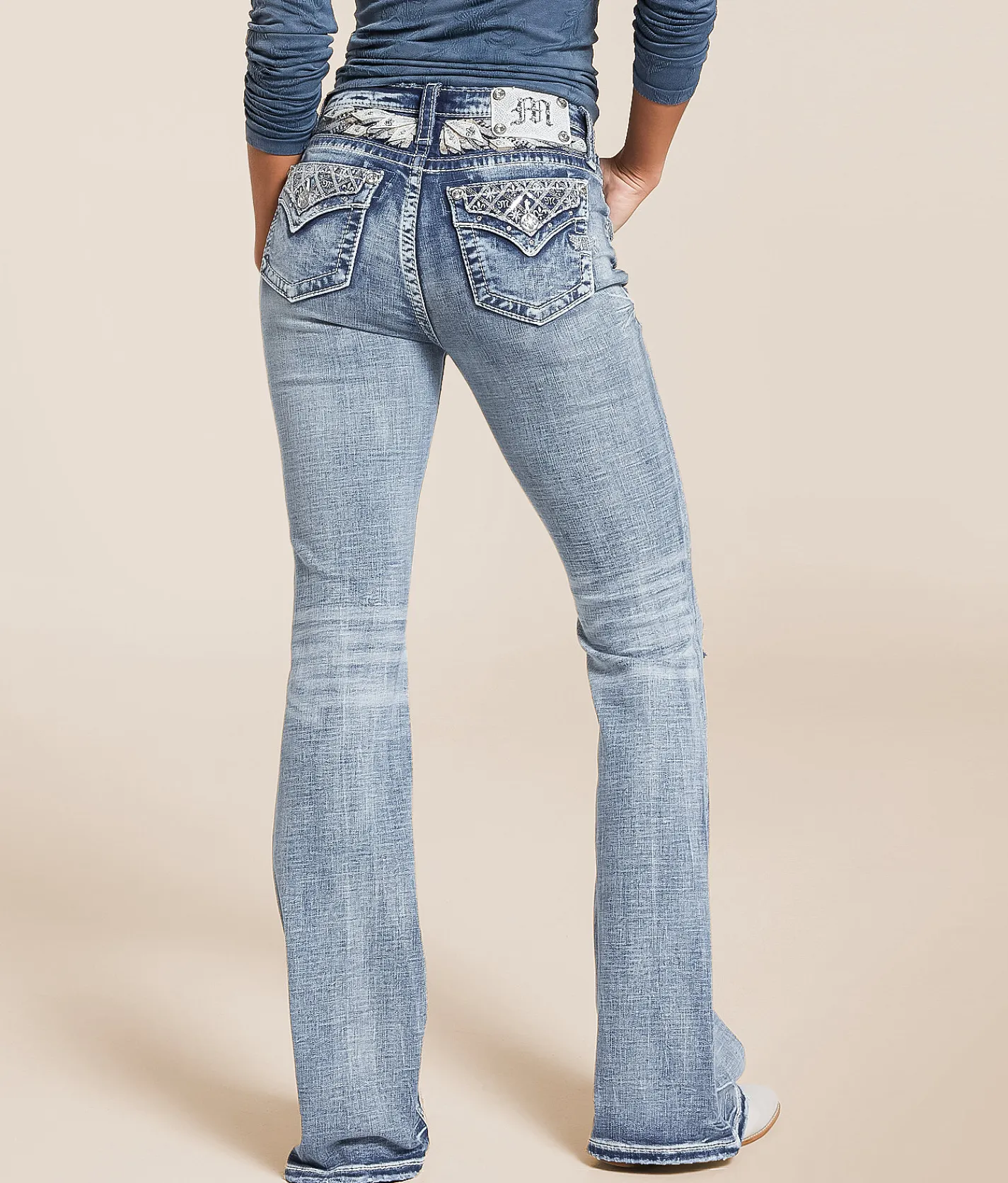 Miss Me High Rise Flare Stretch Jean M1077 Sale