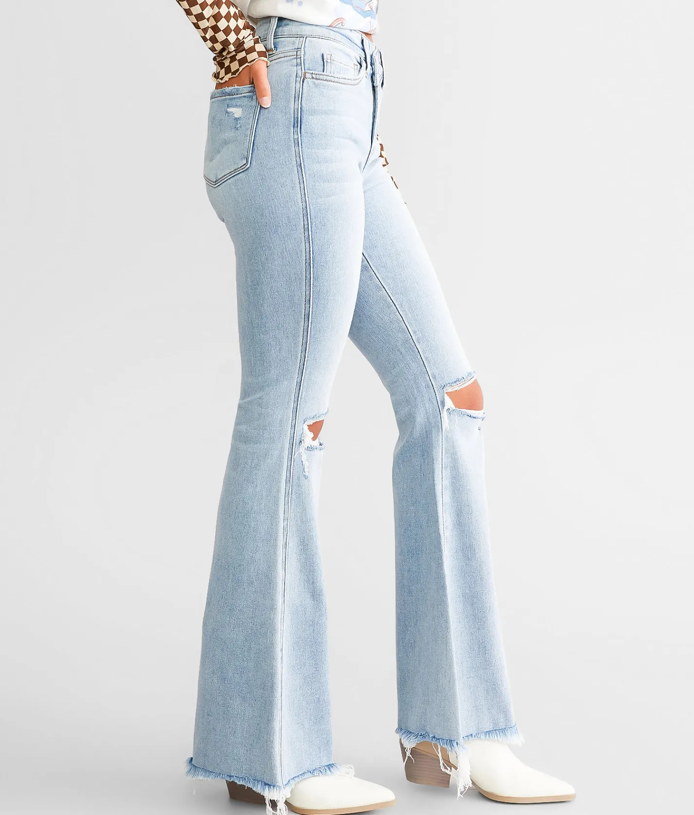 Flying Monkey High Rise Flare Stretch Jean Inestimable Clearance