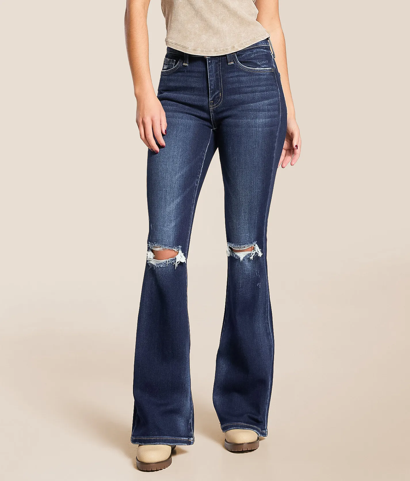 Flying Monkey High Rise Flare Stretch Jean Friendly Outlet