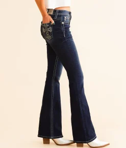 Miss Me High Rise Flare Stretch Jean D1122 New