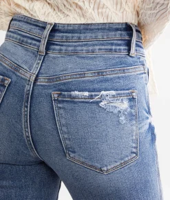Jeans|Bottoms | Flying Monkey High Rise Flare Stretch Jean Mini Tillie