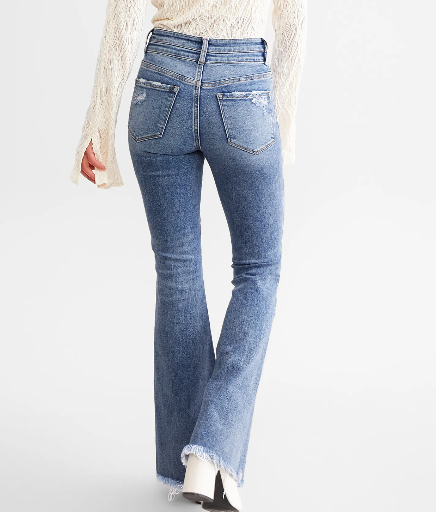 Jeans|Bottoms | Flying Monkey High Rise Flare Stretch Jean Mini Tillie