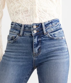 Jeans|Bottoms | Flying Monkey High Rise Flare Stretch Jean Mini Tillie