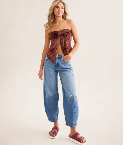 KanCan Signature High Rise Horseshoe Stretch Jean Medium Hot