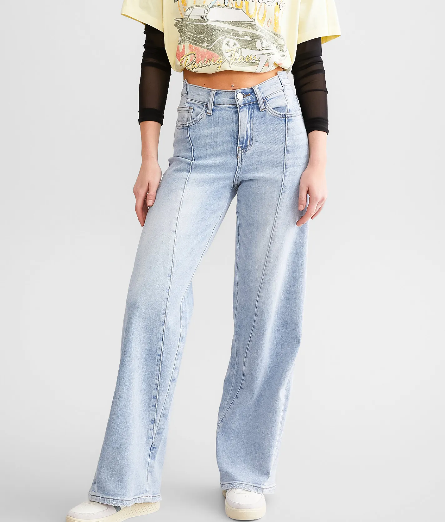 Flying Monkey High Rise Loose Stretch Jean Cushy Hot