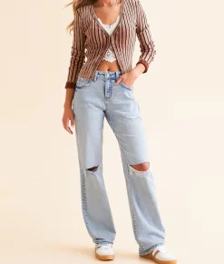Jeans|Bottoms | Flying Monkey High Rise Loose Stretch Jean Foresight