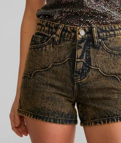 Sterling & Stitch High Rise Short Overdye Black Online