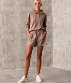 Buckle Black High Rise Short Deep Taupe Best