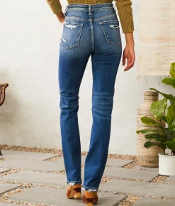 Jeans|Bottoms | Flying Monkey High Rise Slim Straight Stretch Jean Coreopsis