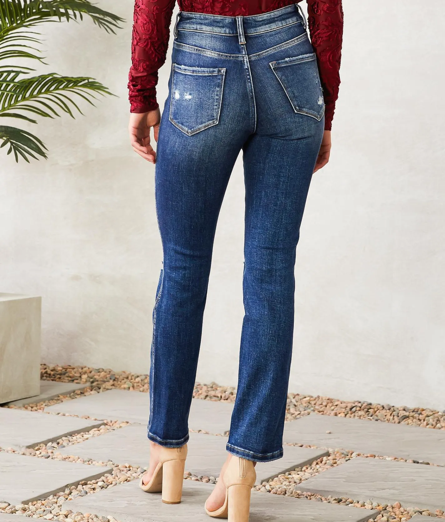 Jeans|Bottoms | Flying Monkey High Rise Slim Straight Stretch Jean Chicory