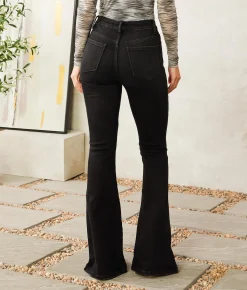 Flying Monkey High Rise Split Flare Stretch Jean Talkin Online