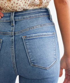 Jeans|Sale Jeans | Flying Monkey High Rise Split Straight Stretch Jean Pamperedness