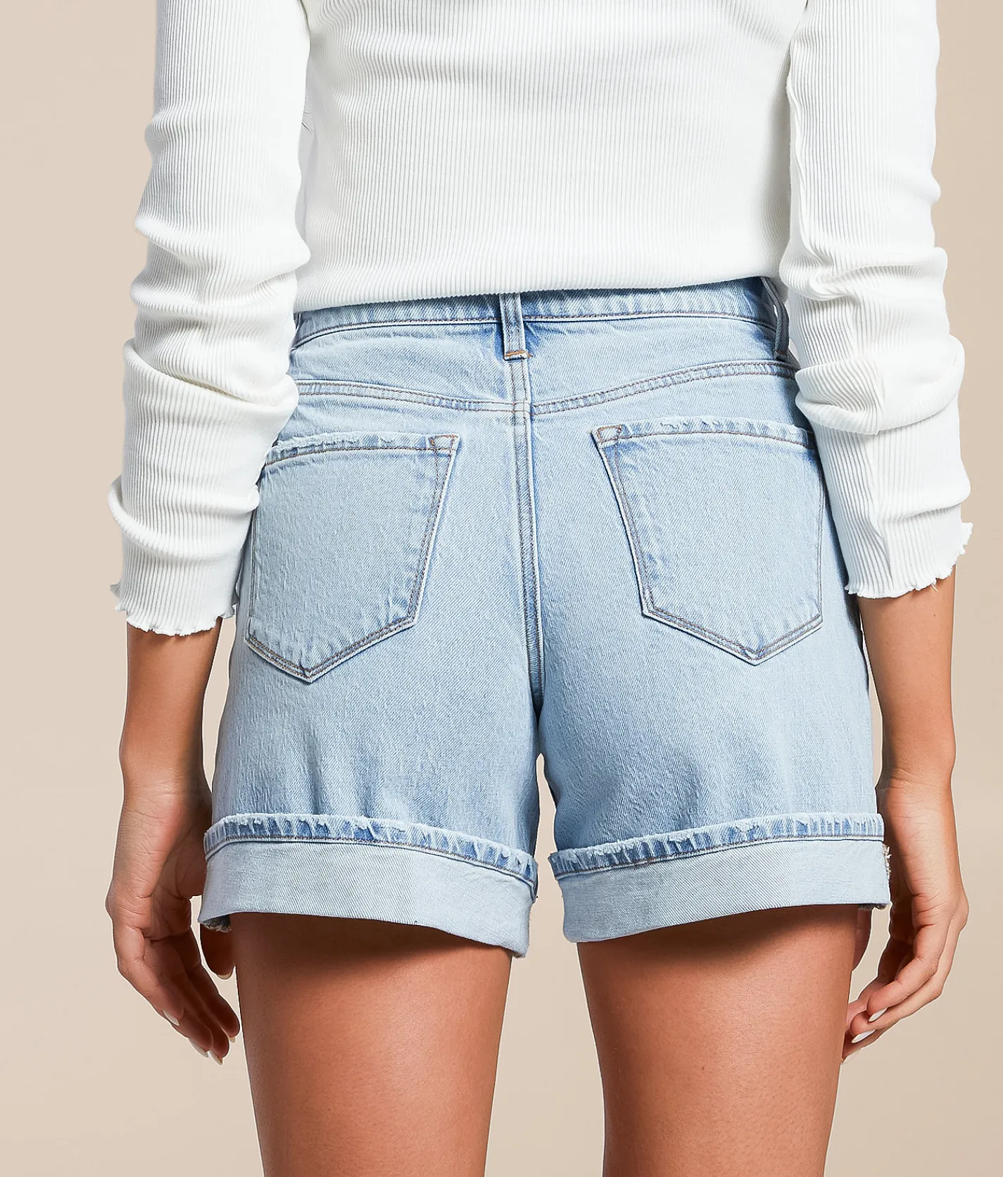 Flying Monkey High Rise Stretch Cuffed Short Dulcify Online