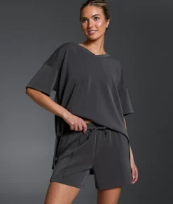 Buckle Black High Rise Stretch Short Ebony