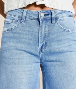 Flying Monkey High Rise Ultra Wide Leg Stretch Jean Battleground New