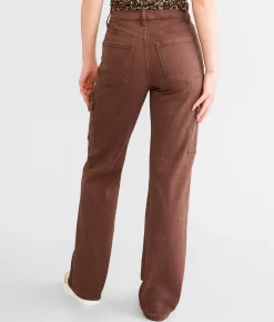 Flying Monkey High Rise Wide Leg Stretch Cargo Pant Potting Soil New