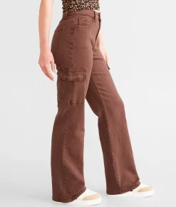 Flying Monkey High Rise Wide Leg Stretch Cargo Pant Potting Soil New