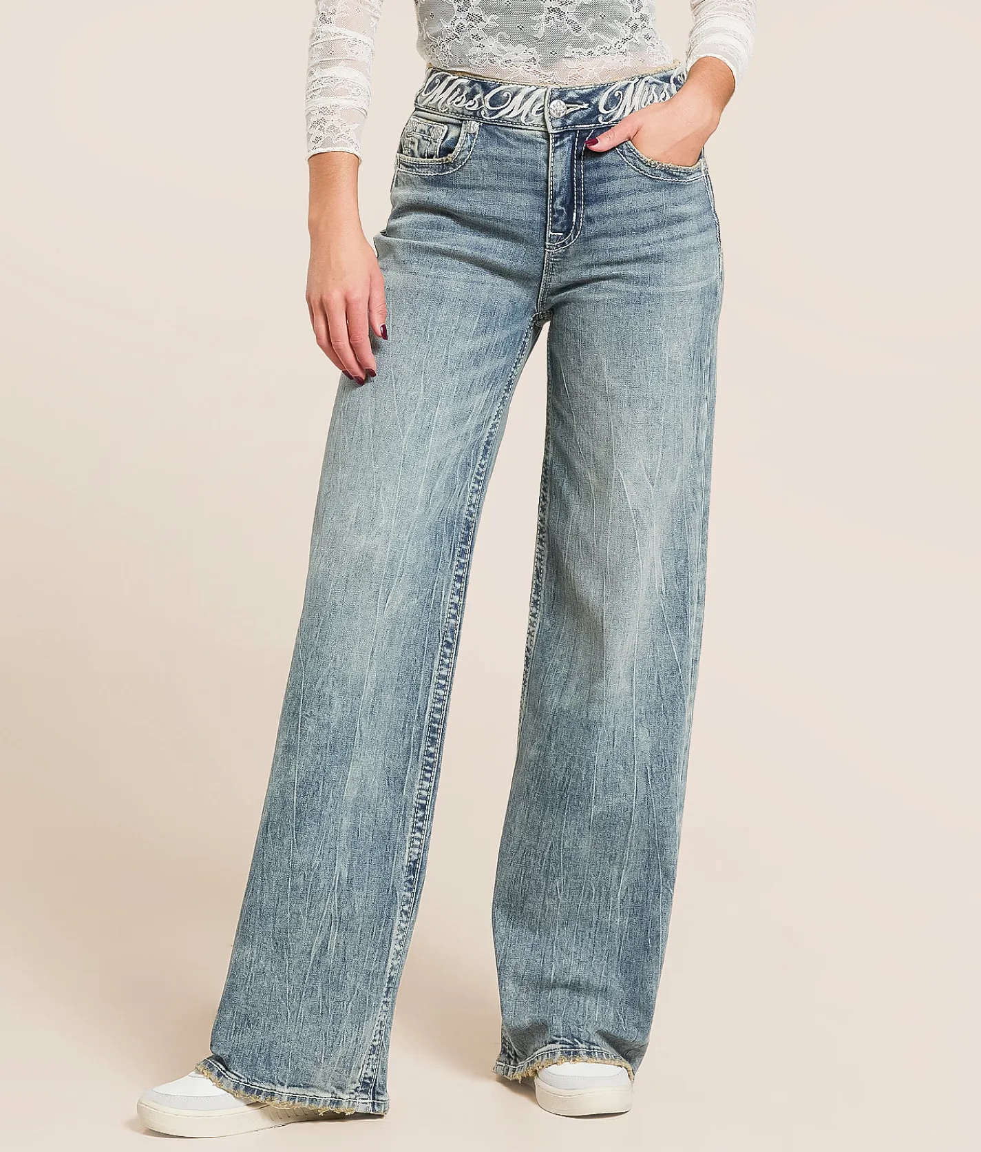 Jeans|Bottoms | Miss Me High Rise Wide Leg Stretch Jean V157