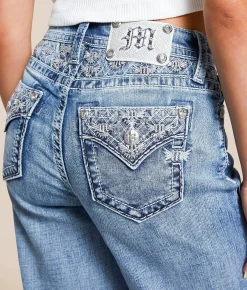 Miss Me High Rise Wide Leg Stretch Jean M383 Outlet
