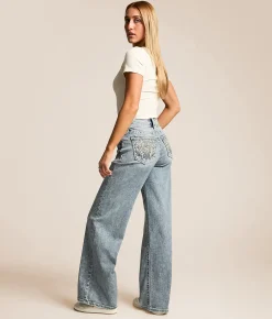 Bottoms | Miss Me High Rise Wide Leg Stretch Jean L326
