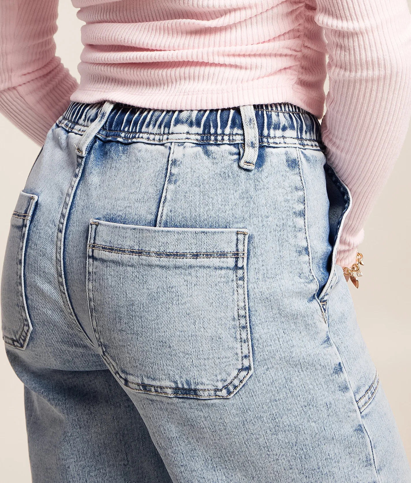 Flying Monkey High Rise Wide Leg Stretch Jean Clearly Outlet