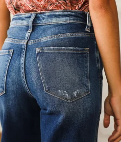 Flying Monkey High Rise Wide Leg Stretch Jean Lonely Lover Clearance