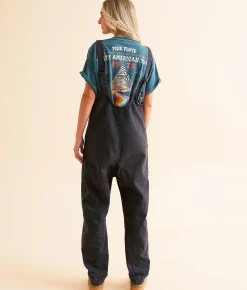 Rompers & Jumpsuits | Free People High Roller Overall Denim Jumpsuit Mineral Black