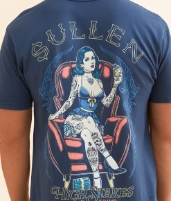 Graphic T-Shirts | Sullen High Stakes T-Shirt Dark Denim