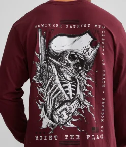 Howitzer Hoist The Flag T-Shirt Burgundy Discount
