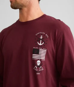 Howitzer Hoist The Flag T-Shirt Burgundy Discount