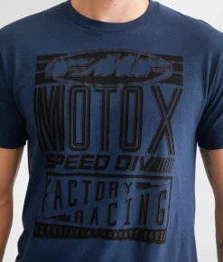FMF Hole Shot T-Shirt Denim Black Heather Hot