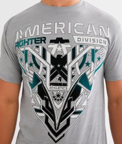 American Fighter Hollins T-Shirt Mist Grey Mutli Clearance