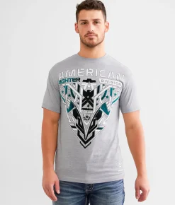 American Fighter Hollins T-Shirt Mist Grey Mutli Clearance
