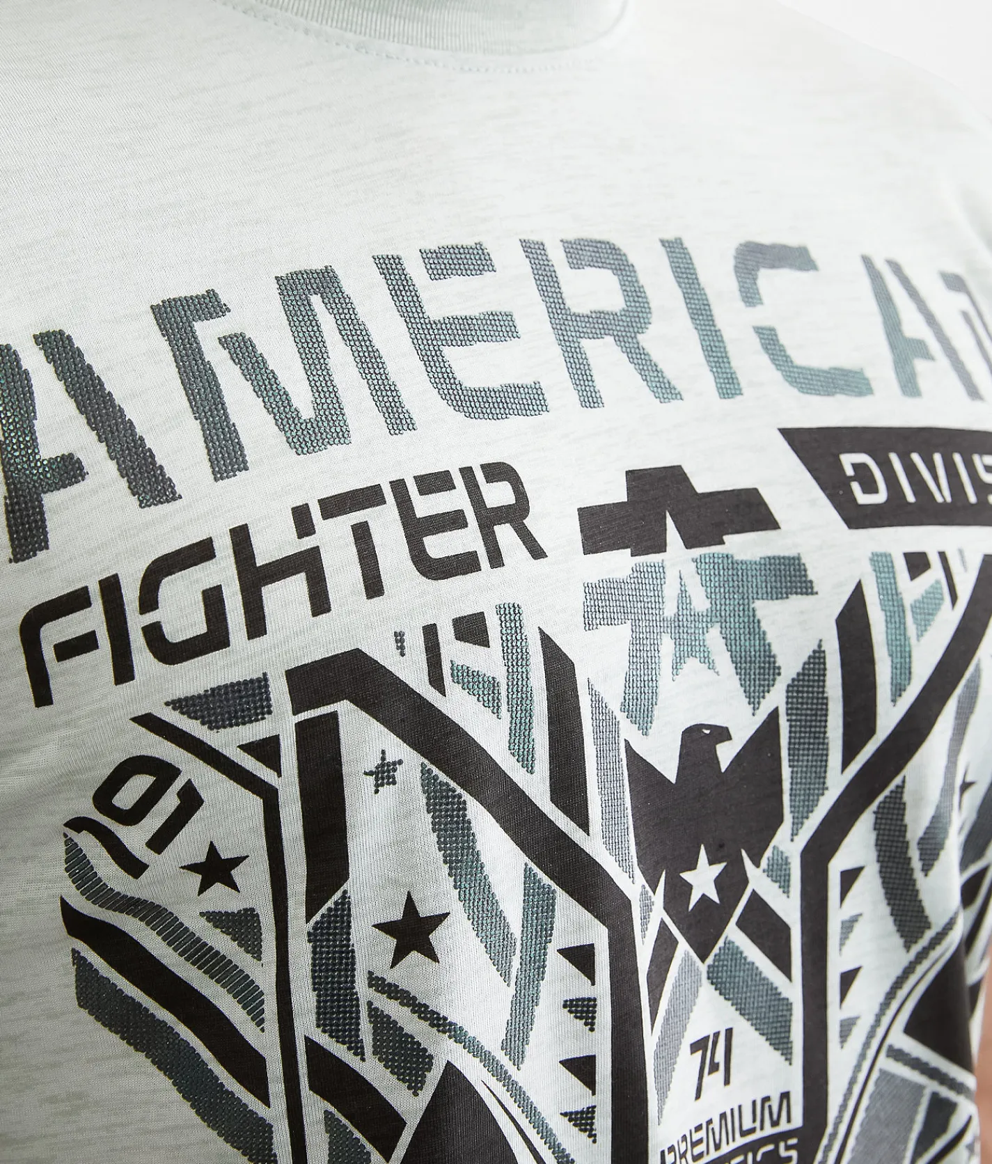 American Fighter Hollins T-Shirt Iceberg Green Zephyr Blue
