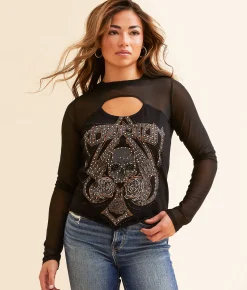 Tops | Affliction Hollow Point T-Shirt Black