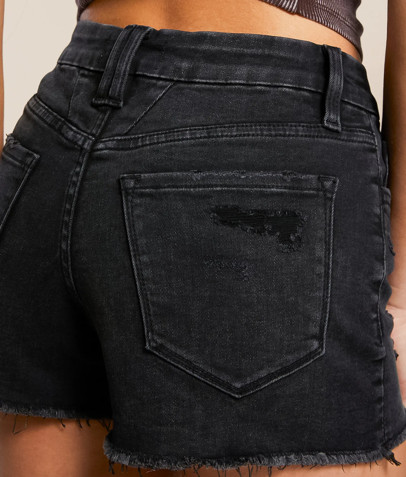 Bottoms|Shorts | VERVET by Flying Monkey Holly Mid-Rise Stretch Short Flumendosa