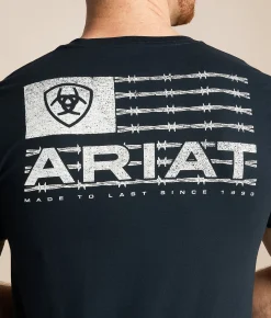 Tops|Graphic T-Shirts | Ariat Hombre Freedom T-Shirt New Navy