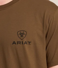 Ariat Hombre Freedom T-Shirt Teak Discount