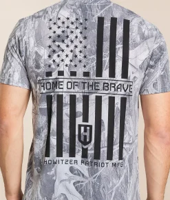 Tops|Graphic T-Shirts | Howitzer Home Of The Brave T-Shirt White