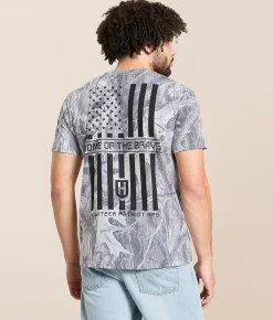 Tops|Graphic T-Shirts | Howitzer Home Of The Brave T-Shirt White