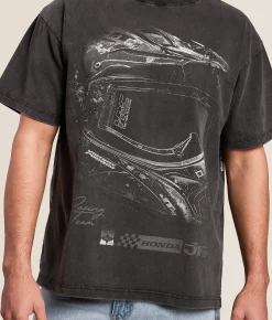 Tops|Graphic T-Shirts | JT Racing Honda Safety T-Shirt Vintage Black