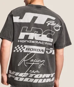 Tops|Graphic T-Shirts | JT Racing Honda Safety T-Shirt Vintage Black
