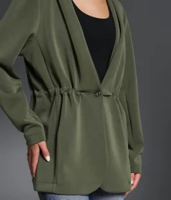 Buckle Black Hooded Blazer Olive Night Best