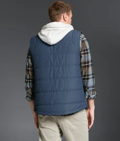 Outpost Makers Hooded Puffer Vest Dark Slate Discount