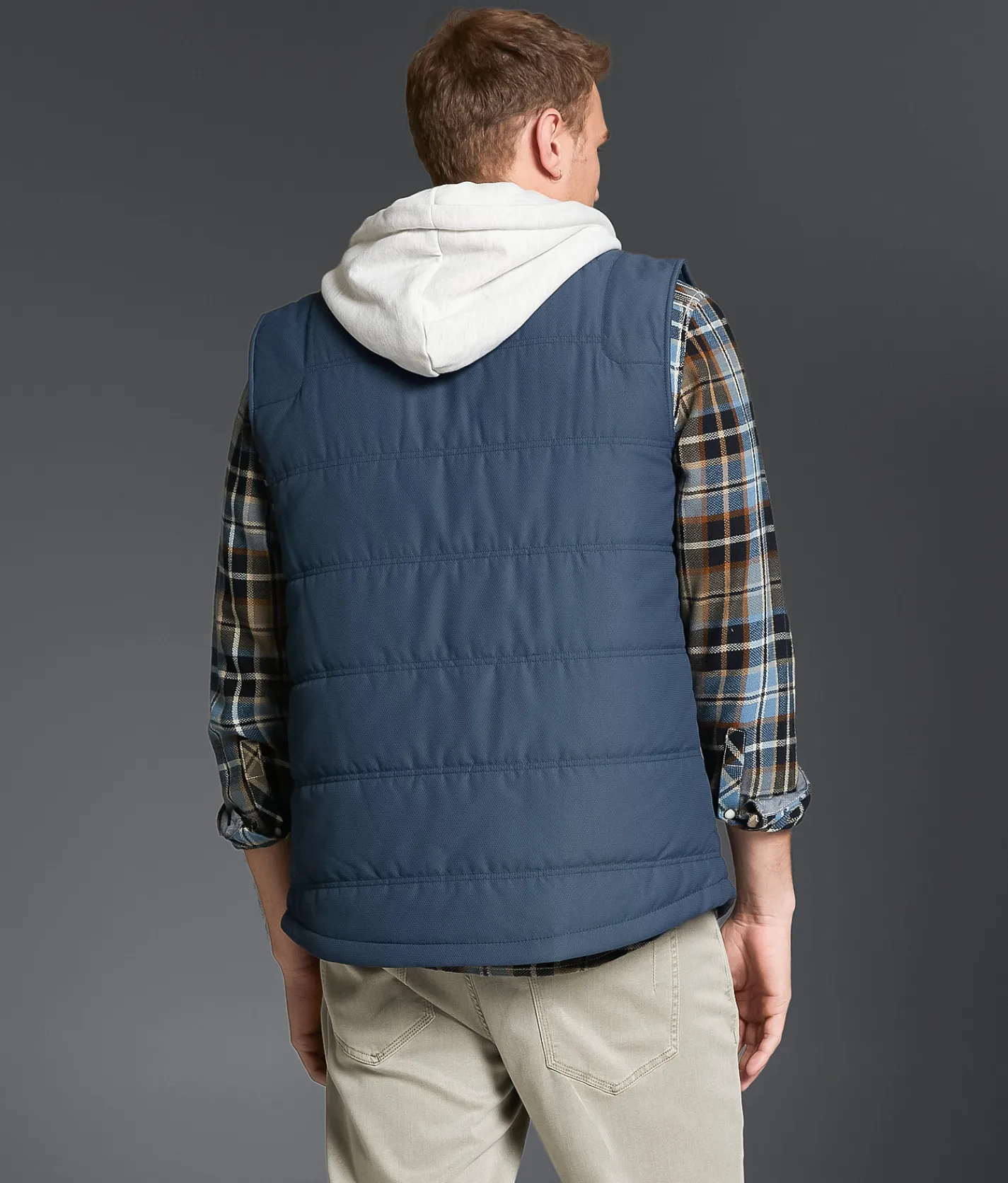 Outpost Makers Hooded Puffer Vest Dark Slate Discount