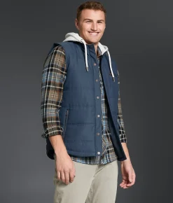 Outpost Makers Hooded Puffer Vest Dark Slate Discount