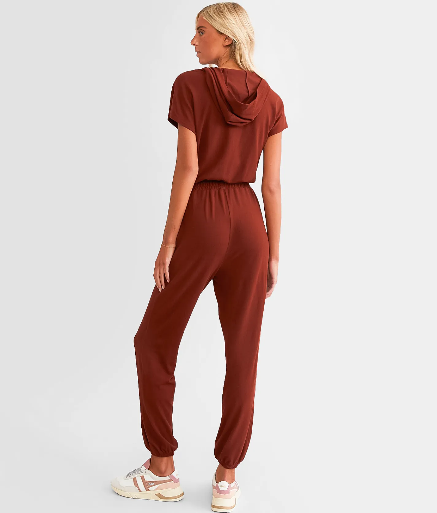 Rompers & Jumpsuits | BKE Hooded Quarter Zip Jumpsuit Madder Brown